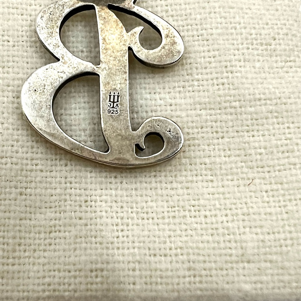 James Avery Large Script Initial Letter B Sterlin… - image 6